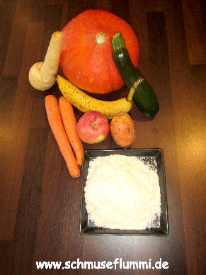 Obst und Gemüseergänzung für die tägliche Fütterung